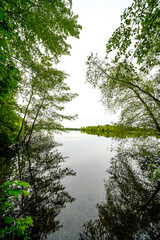 Obraz premium Auesee near Wesel. Landscape by the lake. 