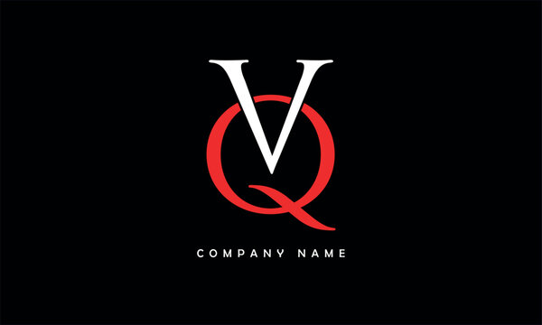 QV VQ Q V Abstract Letters Logo Monogram