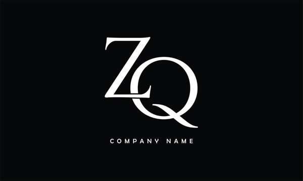 ZQ QZ Z Q Abstract Letters Logo Monogram