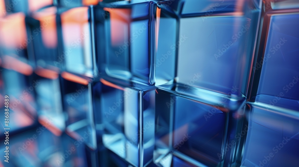 Poster an abstract 3d render with geometric background and looping animation in 4k