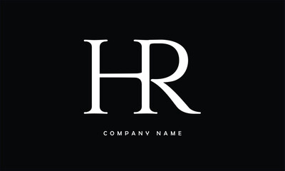 HR RH H R Abstract Letters Logo Monogram 