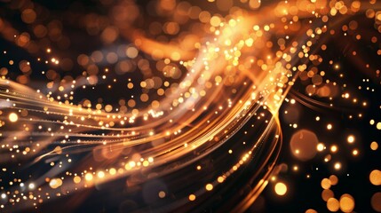 Fototapeta premium An abstract animation, a light motion background design, and a 3D render