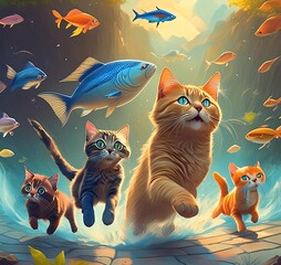 cat and fish generative ai 