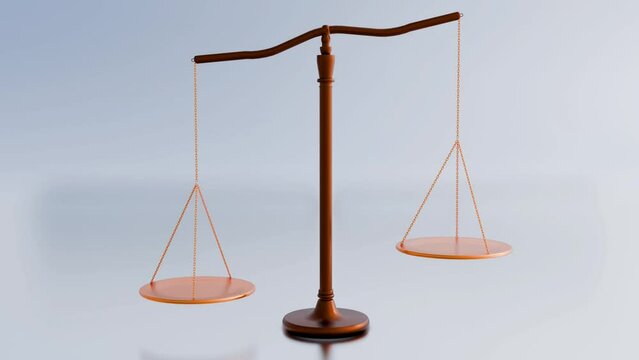 3d animation of a weighing scale on the white background