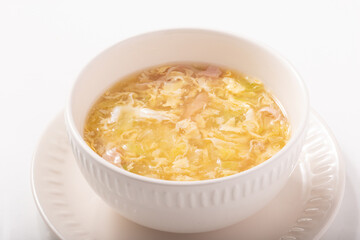 白菜とベーコンのあんかけ卵スープ