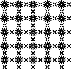 Abstract floral pattern in black color