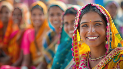 Indian women and girls in rural communities,