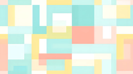 soft color squares and circles shapes geometric pattern design poster background