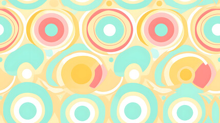 soft color squares and circles shapes geometric pattern design poster background