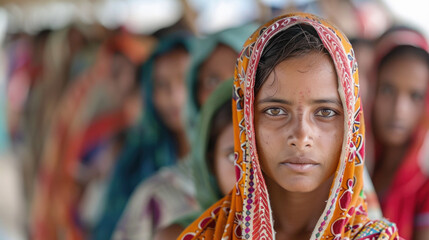 Indian women and girls in rural communities,