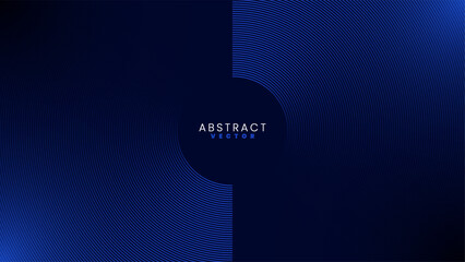 Stylish Abstract Blue and Black Circular Line Vector Background
