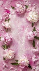 Floral Peony Wallpaper For Smartphone, AI generated