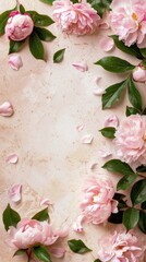 Floral Peony Wallpaper For Smartphone, AI generated