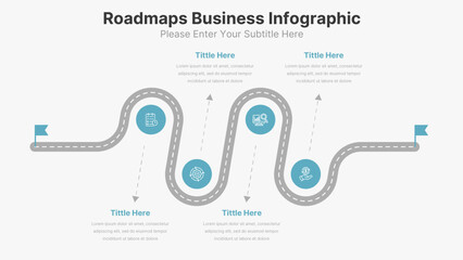 Timeline business infographic process template