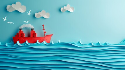 World maritime day vector with copy space