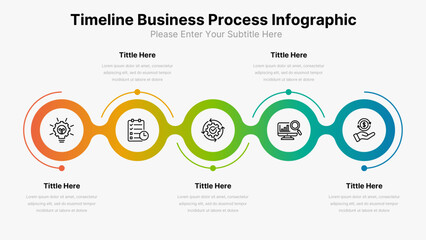 Timeline business infographic process template