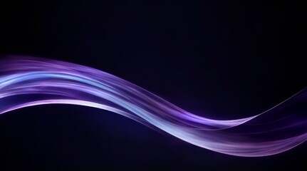 Naklejka premium Purple Waves on Dark Background. Made with Generative AI Technology