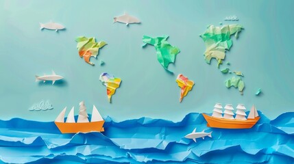 Obraz premium World maritime day vector with copy space