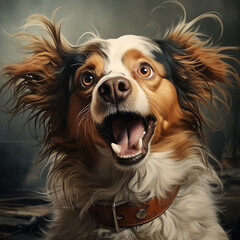 Naklejka premium portrait of funny dog