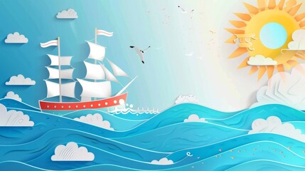 World maritime day vector with copy space