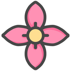 pink flower isolated on white