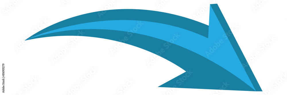Poster 3d color arrow left direction icon on a transparent background, arrow icon illustration vector for y