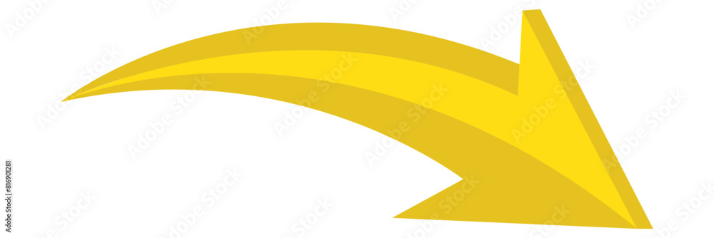 Poster 3d color arrow left direction icon on a transparent background, arrow icon illustration vector for y
