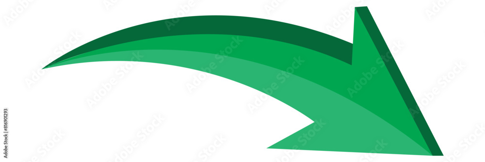 Poster 3d color arrow left direction icon on a transparent background, arrow icon illustration vector for y