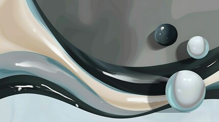 Abstract Elegance Monochrome Portrait with Color Accents