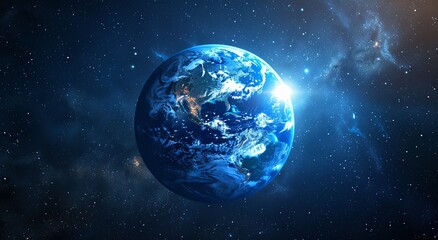 Planet earth globe view from space