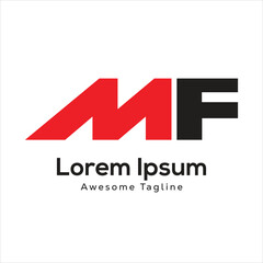 MF letter logo design icon