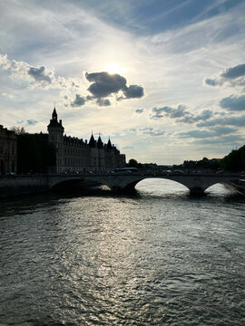 River Seine at sunset in Paris
