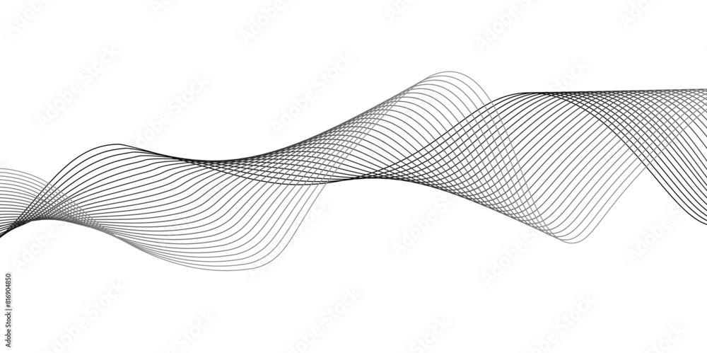 Poster abstract line background. pattern of gray lines design. wave round lines design, pattern wavy line m