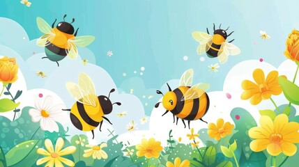 World bee day vector with copy space 