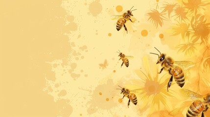 World bee day vector with copy space 