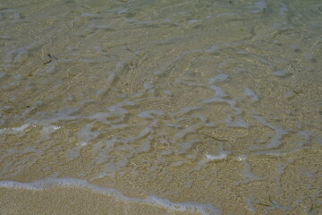 waves on the beach. waves on the white sand beach.