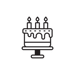 Cake icon design with white background stock illustration