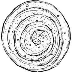 Drawing Baking cinnamon roll food illustration. Hand-drawn food sketches for packaging, menu, recipe,advertising,branding, Food Blog 