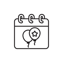 Calendar icon design with white background stock illustration