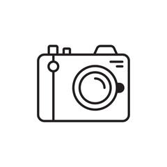 Photo Camera icon design with white background stock illustration