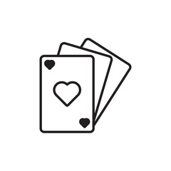 Card Game icon design with white background stock illustration