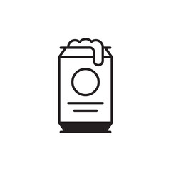 Beer Can icon design with white background stock illustration