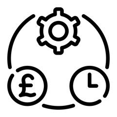 business operations line icon