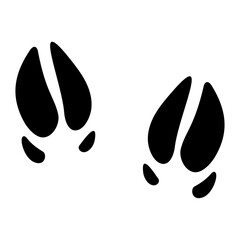 flat Boar footprints vector 