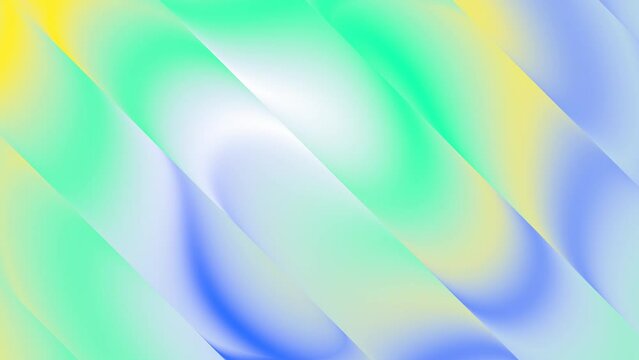 Seamless colored slowly liquid bands looped exciting elegant gradient background creative. No Banding. Green blue yellow white colors.