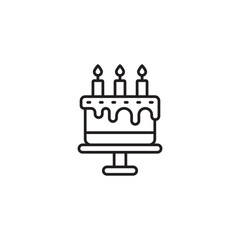 Cake icon design with white background stock illustration