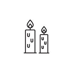 Candle icon design with white background stock illustration