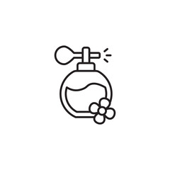 Perfume icon design with white background stock illustration