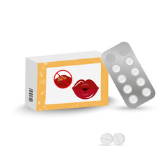 Medicine pills anti-herpes 