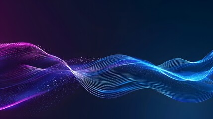 Abstract blue and purple wave background technology cencept